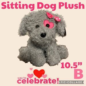 ✨Way to Celebrate✨ Medium Sitting Dog Plush ✨ 10.5” Plush✨